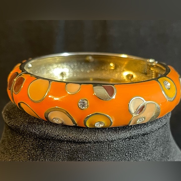 Sequin by Nordstrom Orange Enamel Bangle Bracelet - Picture 3 of 3
